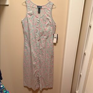 Lauren Ralph Lauren Pink Floral Midi Dress